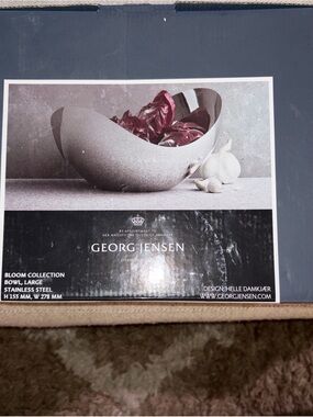 Georg Jensen Bloom Collection Large Stainless Steel Bowl - Silver
